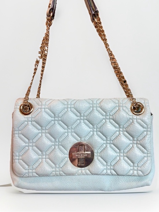 kate spade Handbags - NWOT Kate Spade Emerson Place Vivenna Quilted Leather Shoulder Bag - Silver HW